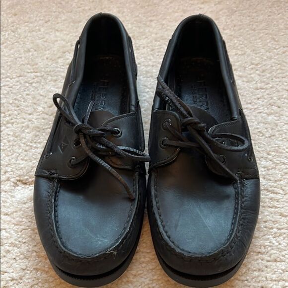 Men’s Sperry Top Sider size 10 black 2 eye boat shoes. main image 6